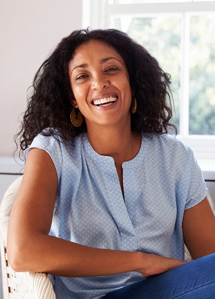 Mature woman with dentures