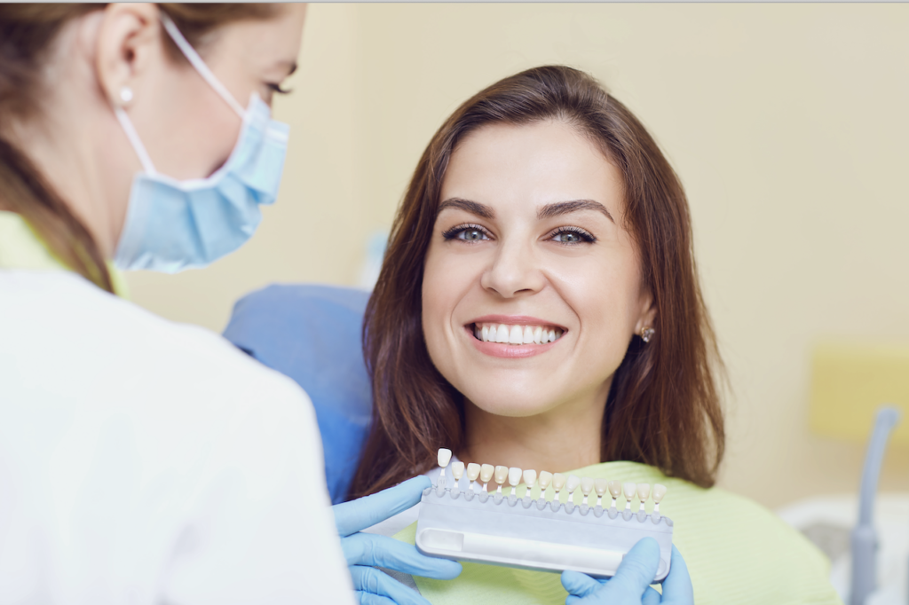 woman with dental implants 