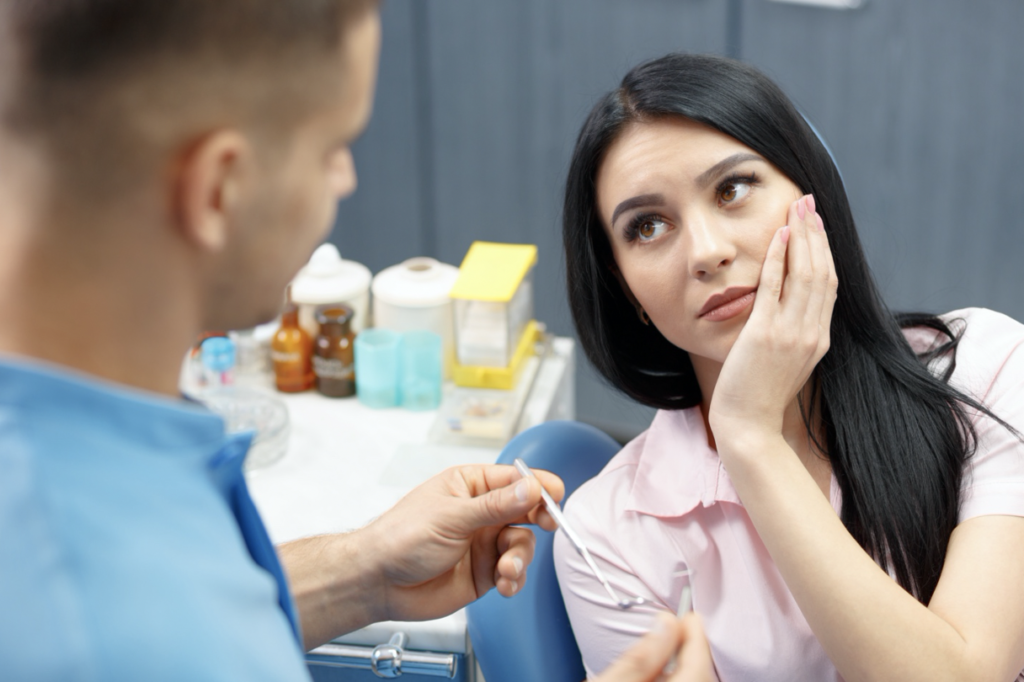 woman getting a root canal 